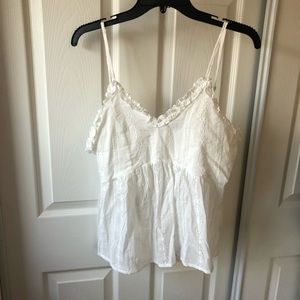 SHEIN WHITE EYELET TOP